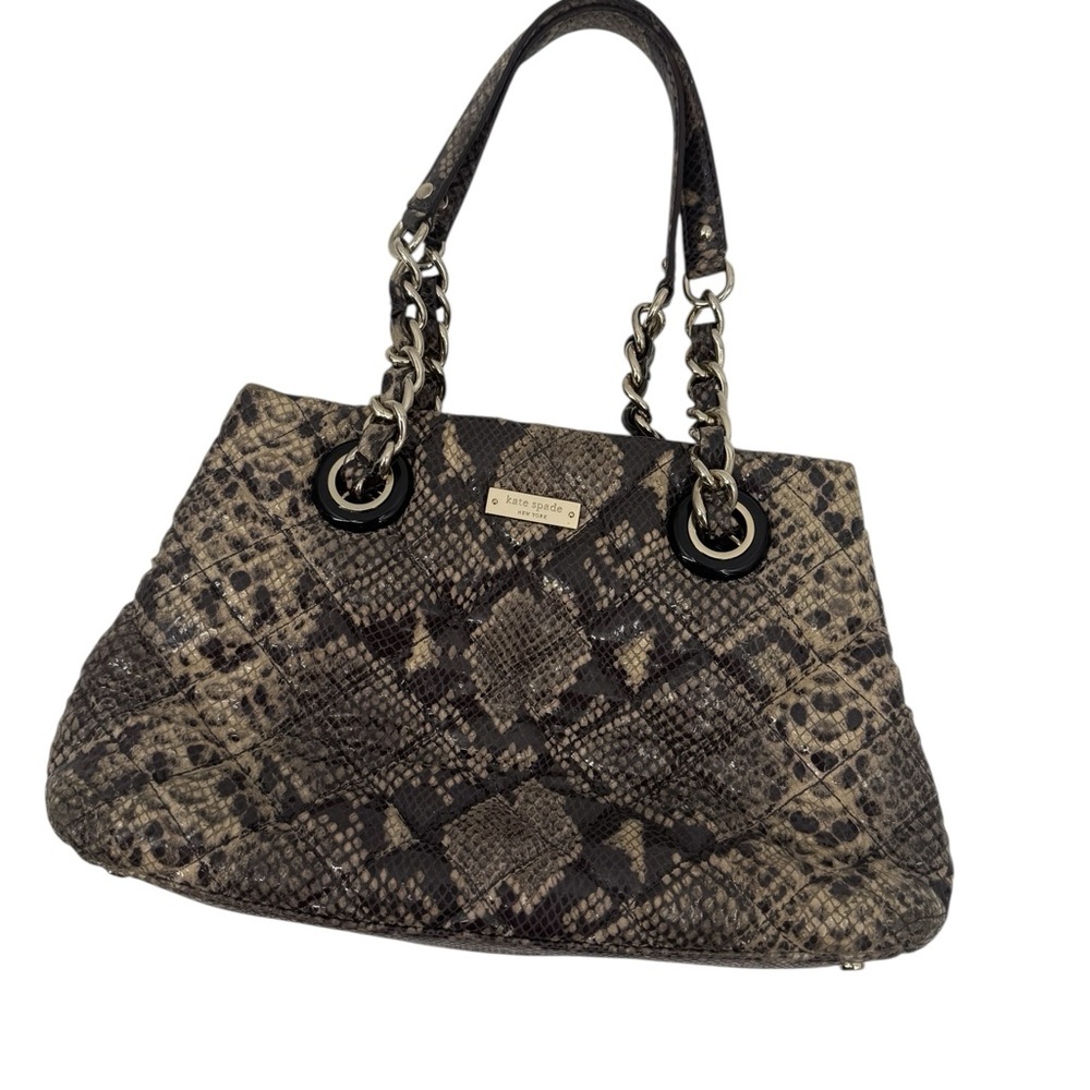 Kate Spade NEW York Snakeskin Quilted Shoulder Chain Bag